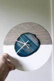 KISMET Design | 10" Teal Agate Wall Clock
