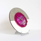 KISMET Design | 8" Pink Agate Wall Clock (Silent)
