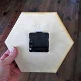 KISMET Design | 8" Pink Agate Hex Wall Clock (Silent)