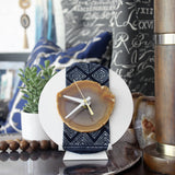 The Em Boheme Design | 7" Natural Agate Desk Clock