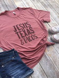 Taco Shirt, Taco Tee, Taco Love, Texas Shirt, Texas Tee, Jesus Texas Taco, Taco Lover, Foodie Gift, Tacos Top, Tacos, Taco, Taco Tuesday