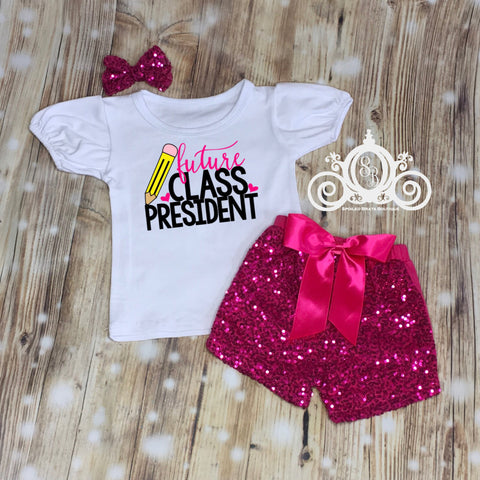 Future Class President Girls School Shirt