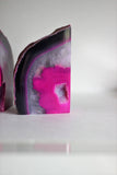 Pink Agate Bookends