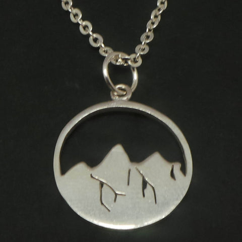 925 Sterling Silver Mountain Necklace