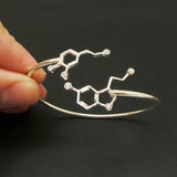 Serotonin and Dopamine Molecule Bangle