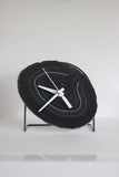 7" Black Agate Desk Clock