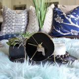 Black Agate Desk Clock
