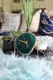 Green Agate Desk Clock