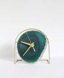 Green Agate Desk Clock