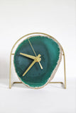 Green Agate Desk Clock