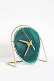 Green Agate Desk Clock