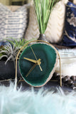 Green Agate Desk Clock