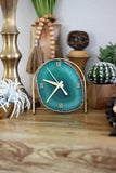 Green Agate Desk Clock
