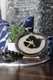 Black Agate Desk Clock
