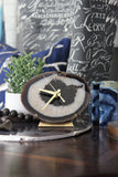 Black Agate Desk Clock
