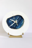 7" Blue Agate Desk Clock