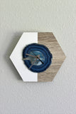 KISMET Design | 8" Blue Agate Hex Wall Clock