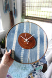 12" Textile Mudcloth Amber Agate Wall Clock