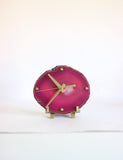 Pink Agate Desk Clock