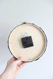 8" Textile Hmong Amber Agate Clock