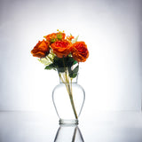 Submersible Orange Rose  Floral Wedding Centerpiece with Floating Candles and Acrylic Crystals Kit