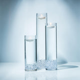 Submersible Purple Wisteria Floral Wedding Centerpiece with Floating Candles and Acrylic Crystals Kit