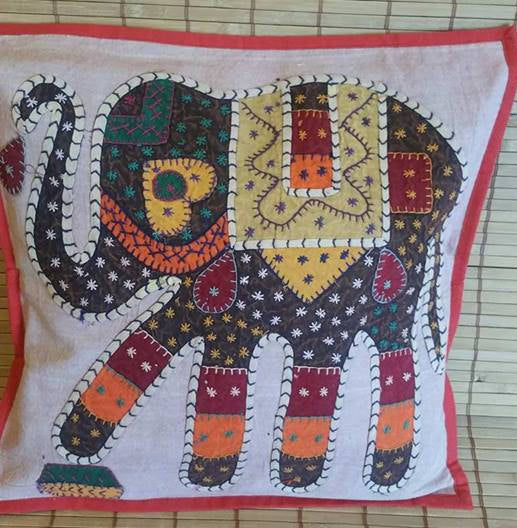 Elephant print cushion covers, ethnic pillow, decorative pillow, boho bedroom decor, Bohemian decoration, Stone wash cotton, Patch work