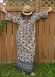 Hippie Long Kaftans, Bohemian Kaftans, Beach Coverup, Gypsy dress, xmas gift for her, Full sleeve caftan, Boho dress, Paisley kaftan