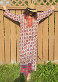 Bohemian Kaftans, Beach Coverup, Gypsy dress, Hippie Long Kaftans, Full sleeve caftan, Boho dress, Paisley kaftan, xmas gift for her