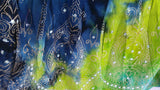Green & Blue Tiedye Mini/kids Sequin skirt- Hippie skirt Gypsy skirt Sequin skirt Beach skirt Paisley skirt Bohemian skirt-upto medium