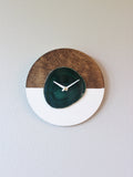 KISMET Design | 10" Green Agate Wall Clock (Silent)