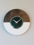 KISMET Design | 10" Green Agate Wall Clock (Silent)