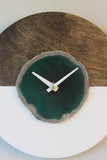 KISMET Design | 10" Green Agate Wall Clock (Silent)
