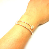 Silver Alto Clef Music Note Bracelet