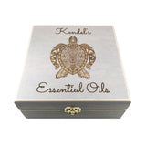 Spirit Animals Boxes - Essential Oil Storage Box 25 Slot 15ml - Pine - Choose Finish and Custom Laser Engravings - Fit dōTERRA Young Living