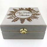 Botanical Plants Box - Essential Oil Storage Box 25 Slot 15ml - Pine - Choose Finish and Custom Laser Engravings - Fit dōTERRA Young Living