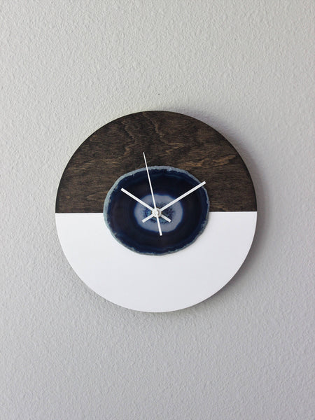 KISMET Design | 10" Blue Agate Wall Clock (Silent)