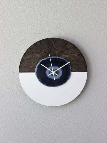 KISMET Design | 10" Blue Agate Wall Clock (Silent)