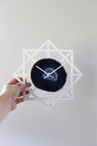 10" Blue Agate Geometric Wall Clock (Silent)