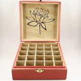 Yoga & Lotus Plant Medicine Box!! Essential Oil Storage Box 25 slot 15mls - fits dōTERRA Young Living and others