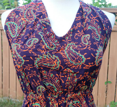 Halter neck backless dress, long backless dress, loose fit maxi dress, maxi gypsy dresses, Xmas gift for her, backless gown, backless dress