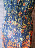 XS/S/M/L/XL Gorgeous Green Paisley 1970&#39;s style/Boho dress/Gypsy dress/summer dress/Mandala dress/Halter dress/Backless dress/Maxi dress