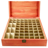 Essential Oils or NAME w/ Lotus - Essential Oil Storage Box 58 Slot 15ml - Choose Finish & Custom Laser Engravings -Fit dōTERRA Young Living