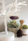 Agate Geode Ornament Set