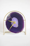 Purple Agate Desk Clock