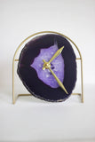 Purple Agate Desk Clock