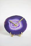 Purple Agate Desk Clock
