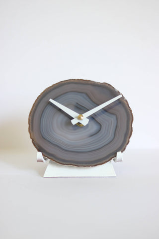Gray Agate Desk Clock