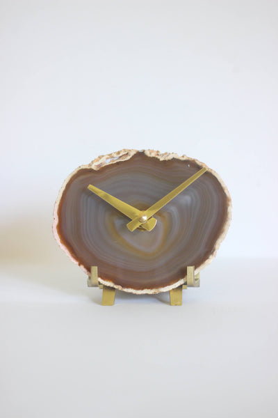 Natural Agate Desk Clock