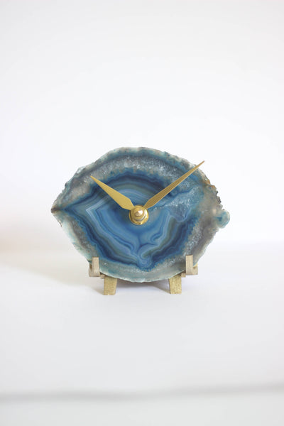 Blue Agate Desk Clock